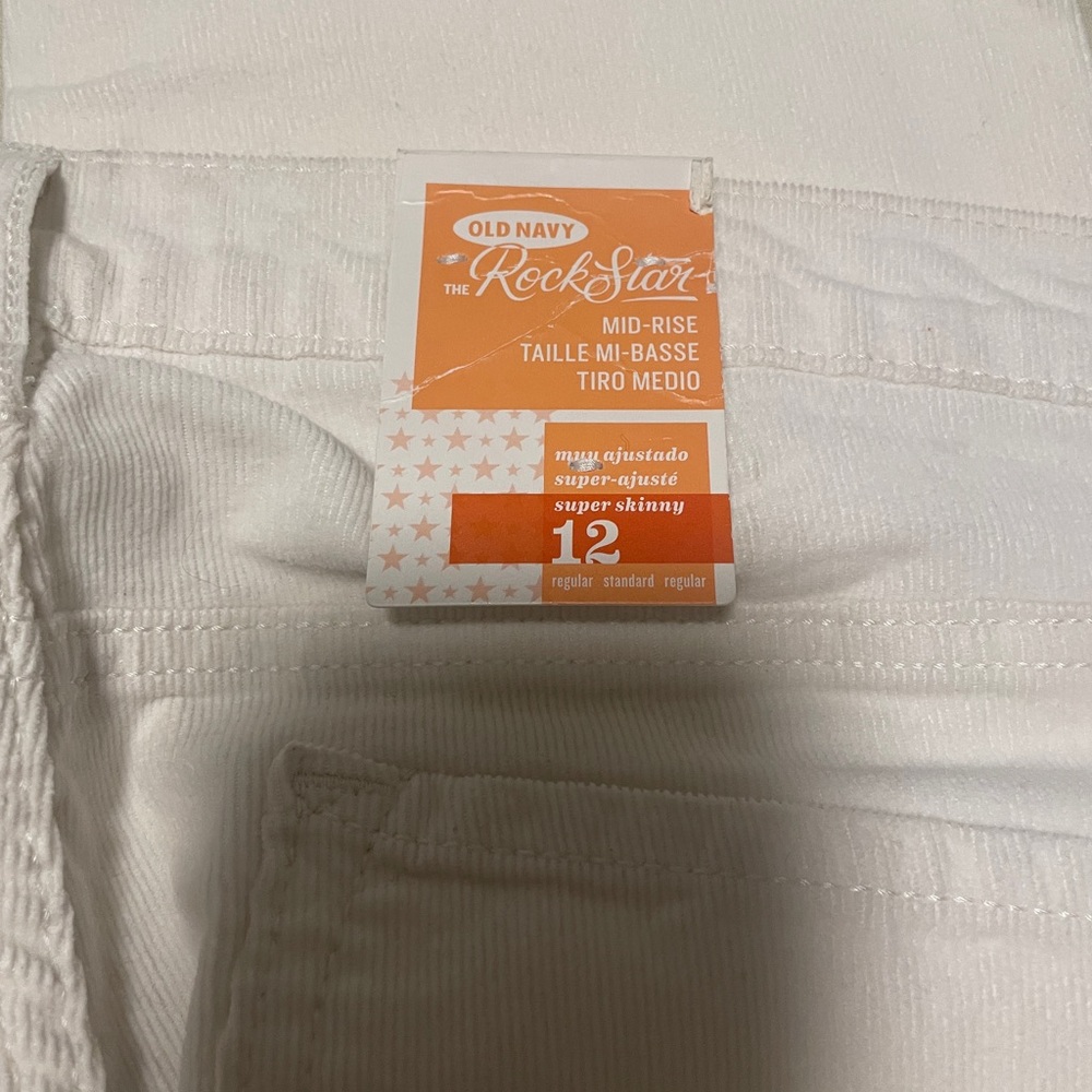 Brand new Corduroy Old Navy Cream Rockstar Jeans